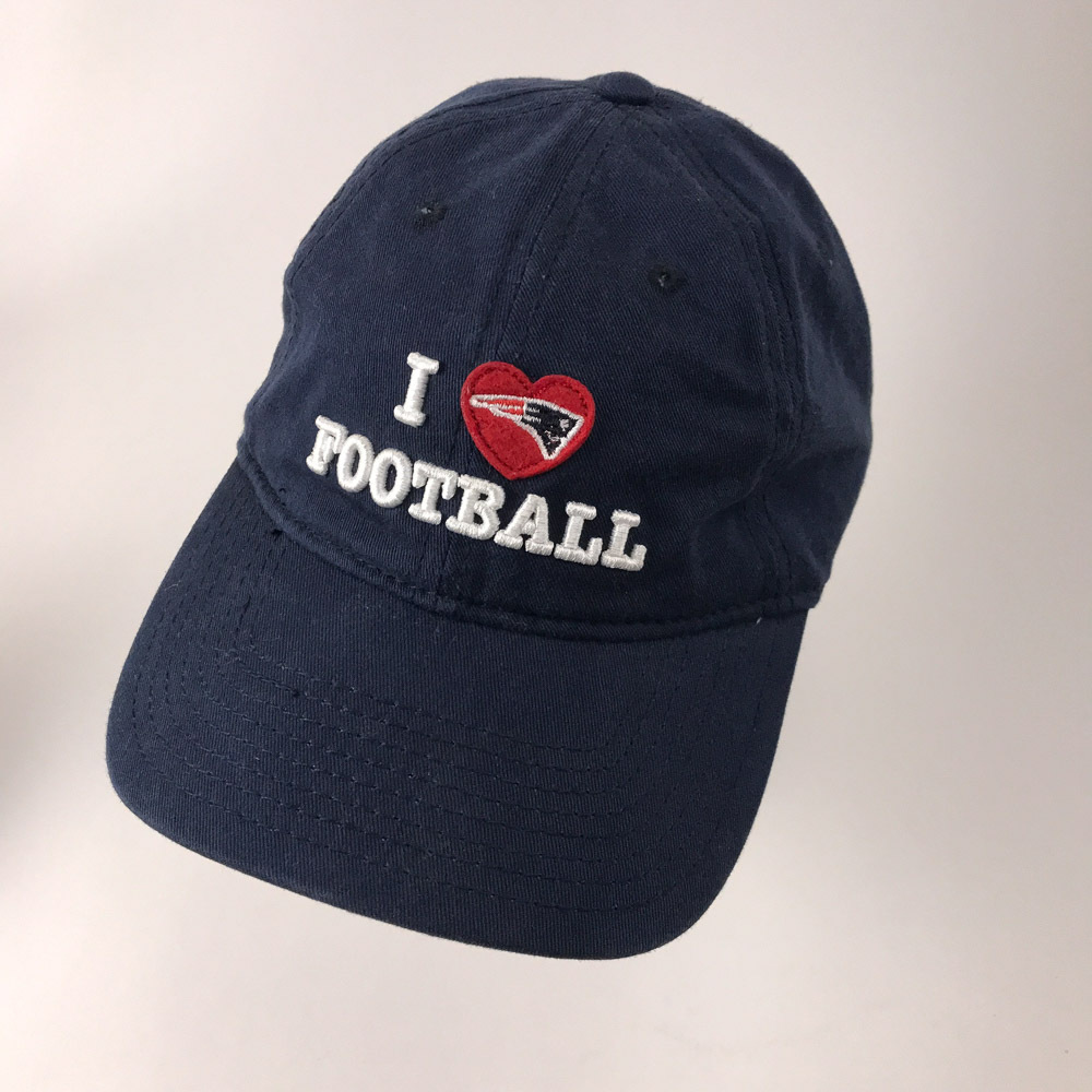 I Heart Love Football New England Patriots Blue Cotton Dad Cap